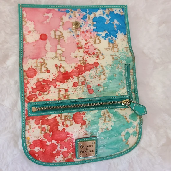 Dooney & Bourke 1975 Signature Paint Splatter Drawstring Bag & Matching Wallet - Picture 2 of 16